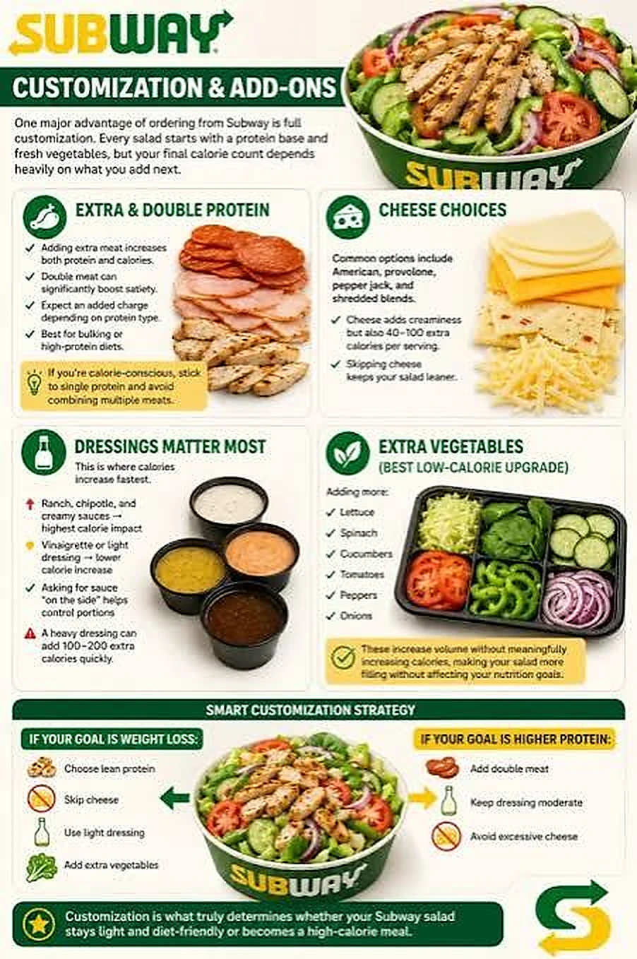 An infographic about sandwich customization choices and add-ons.