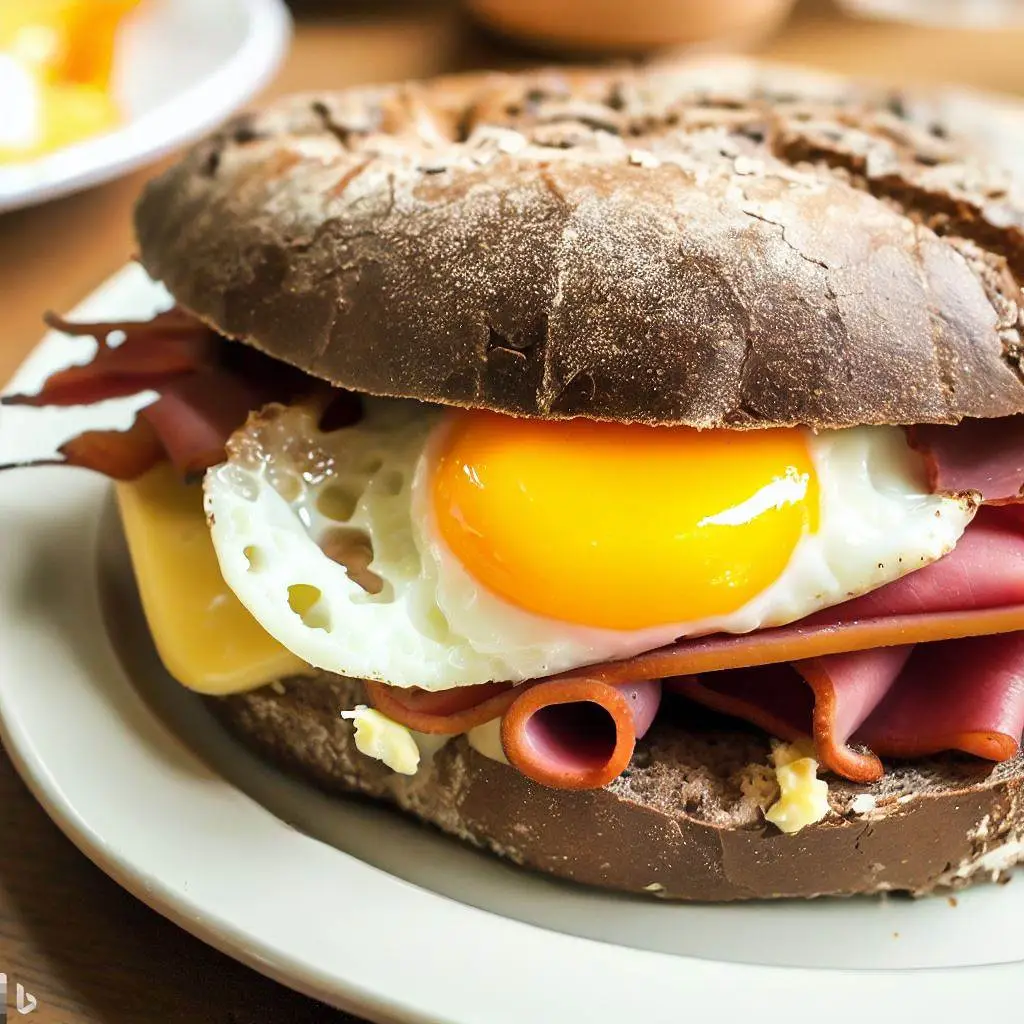 black forest ham egg and cheese