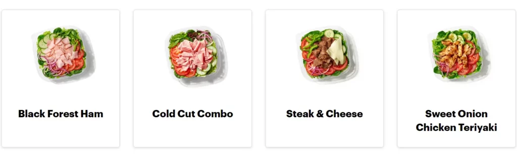 subway canada salads menu