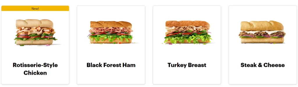 Subway Classic Sandwiches